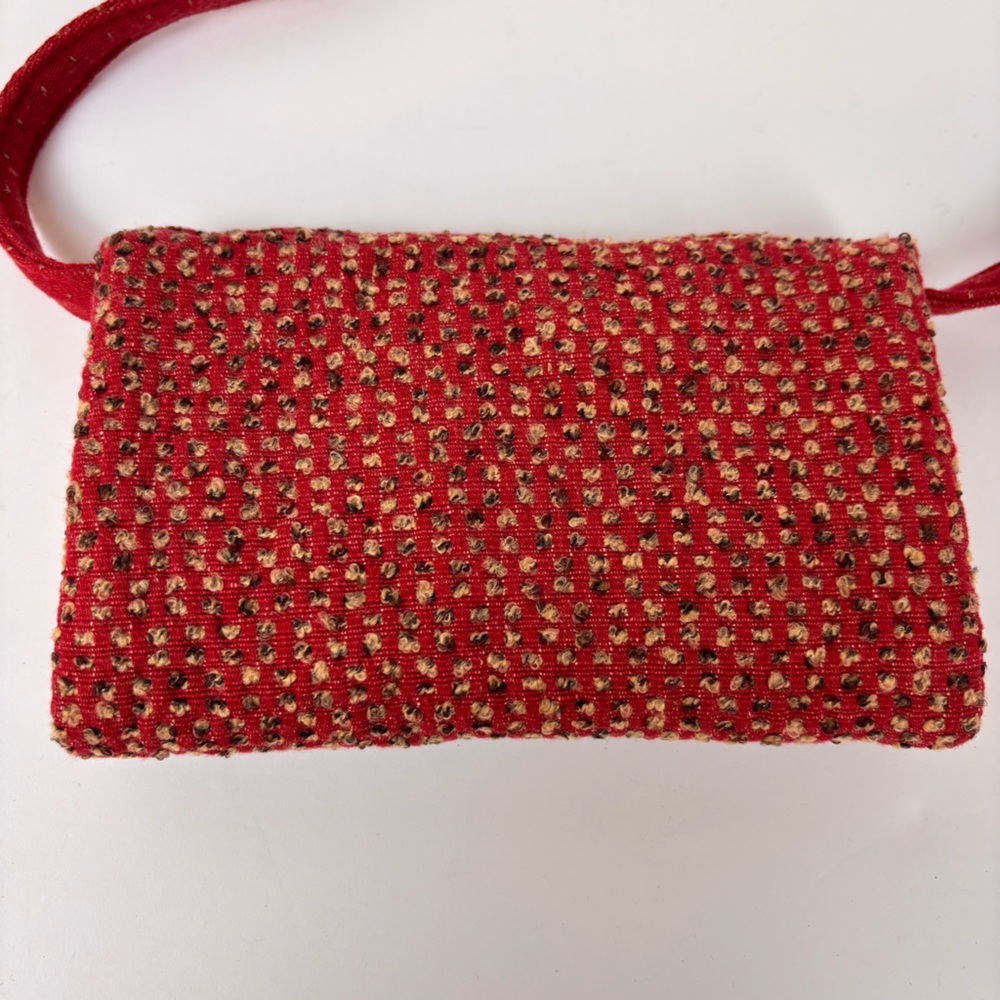 Isabella's Journey Crossbody Bag Textured Cobblestone Wallet with Strap Red - Picture 8 of 16